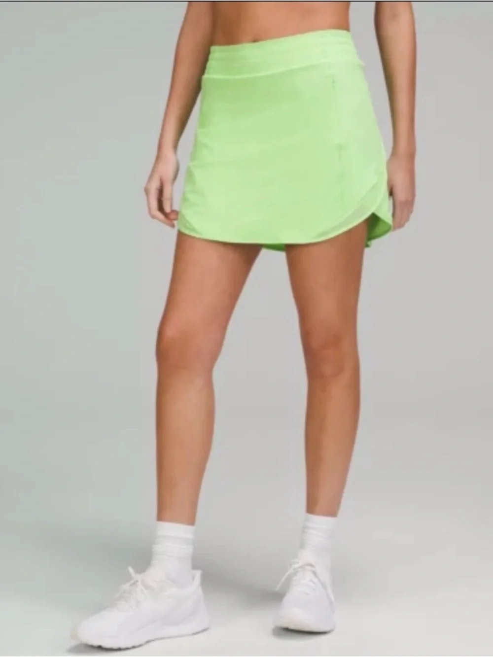 🆕 Lululemon Hotty Hot High-Rise Skirt Long, Scream Green Light, NWT Size 2